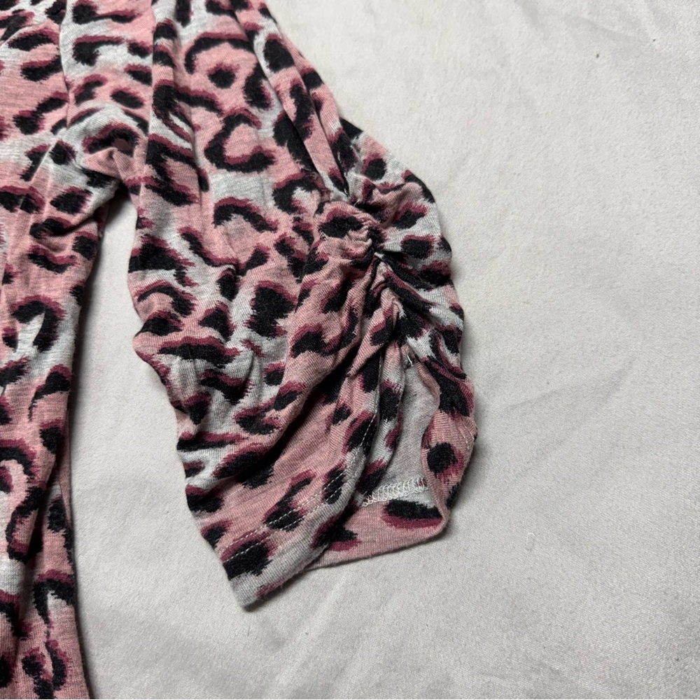 Bobeau Pink and Black Leopard Print Tunic - Picture 5 of 6